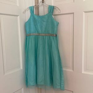 Girls size 16 turquoise dress